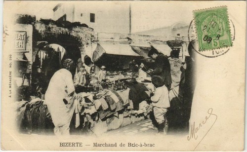 Cpa tunisia bizerte marchand - cpa,