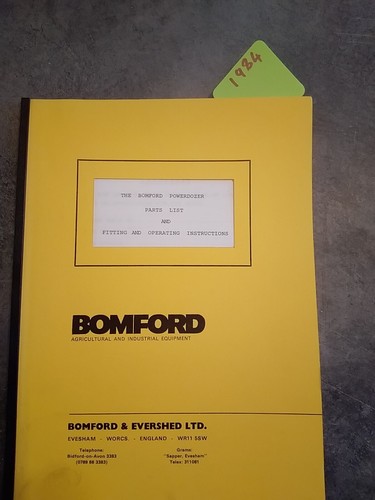 Bomford power dozer - power, list