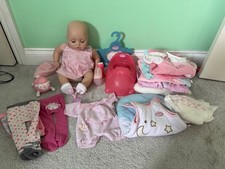 Zapf Creation Baby Annabell Feeding/Wetting Doll & Clothes/Accessories Bundle
