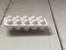 Barbie Dream House Accessory Clip In Fridge Food Tray Of Eggs Egg box (C3)