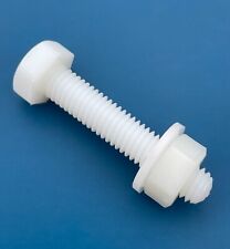 M2 M3 M4 M5 M6 M8 M10 NYLON PLASTIC HEX BOLT  THREADED SCREWS NUTS & WASHERS
