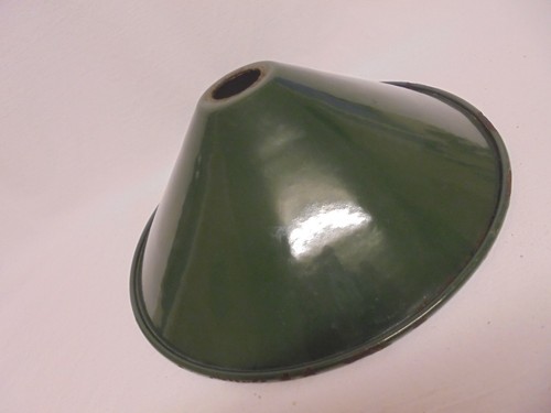 Vintage green white enamel - &,