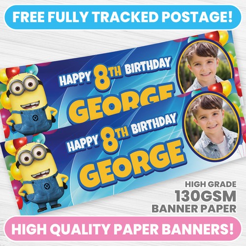 Personalised minions banner - personalised,
