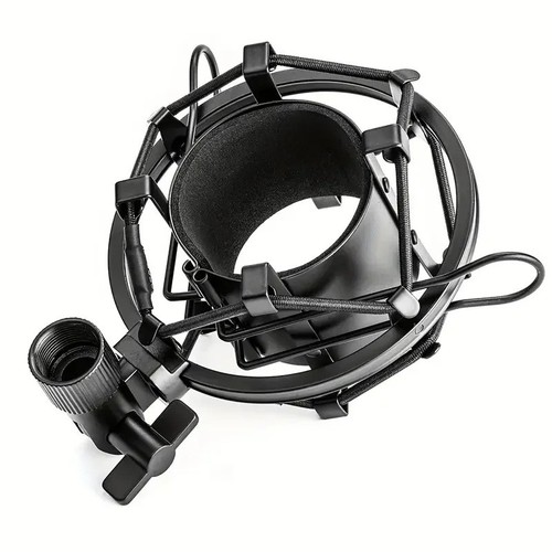Black universal microphone - black,