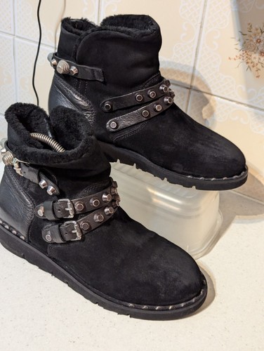 Mimmu womens black - black, suede
