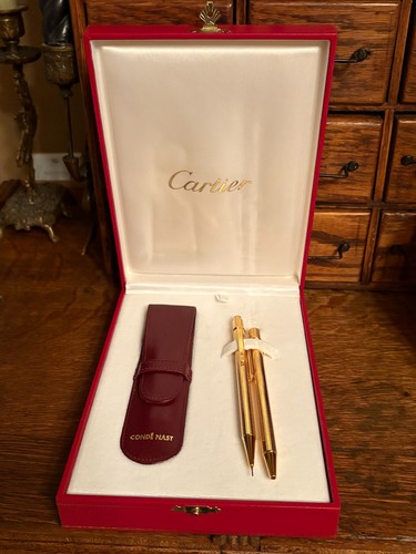 1990s cartier gold plated - plated, pen