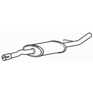 Centre exhaust middle silencer - exhaust,