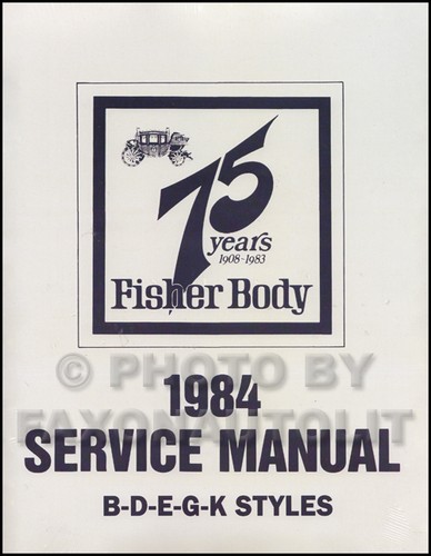 1984 cadillac body - 1984, manual