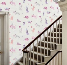 Laura Ashley Pets Pink Seaspray Superior Wallpaper One Roll