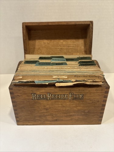 Antique 1930s bell recipe file - 1930s,