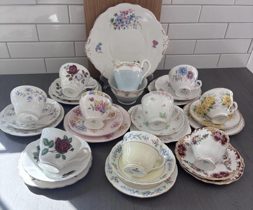 Vintage mismatched bone china - bone,