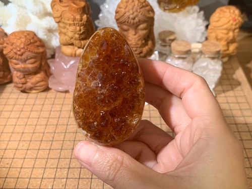 Natural citrine geode - natural,
