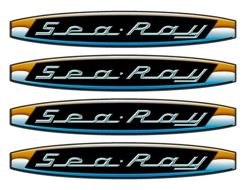 Sea ray boat vintage stickers - boat,