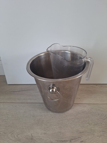 Stainless steel ice bucket - steel, &