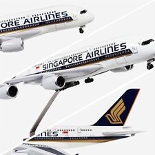 1/160 Scale A380 LED Airbus Singapore Airlines With Wheels Aircraft Plane Model
