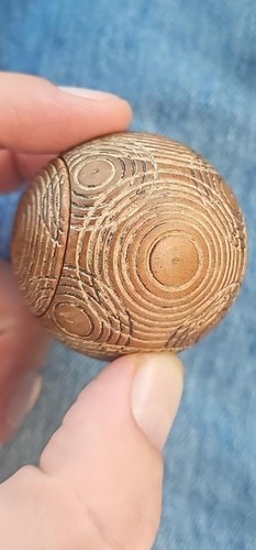 Antique treen puzzle ball - treen,