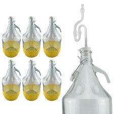 5L glass demjohns/carboys WITH PROTECTIVE BASE for homebrewing/winemaking