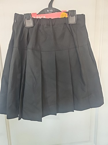 Girls black pleated school - girls,