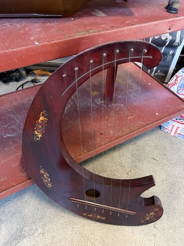 Antique lyre harp zither - antique,