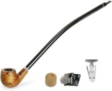 Vintage Wooden Smoking Pipes 16'' Long Handle Gandalf Tobacco Pipe in Gift Box