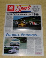 Vauxhall Sport News 1988