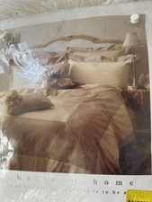 STUNNING KYLIE MINOGUE SUPER KING VINTAGE GOLD DUVET COVER/2 SQUARE PILLOWCASES 