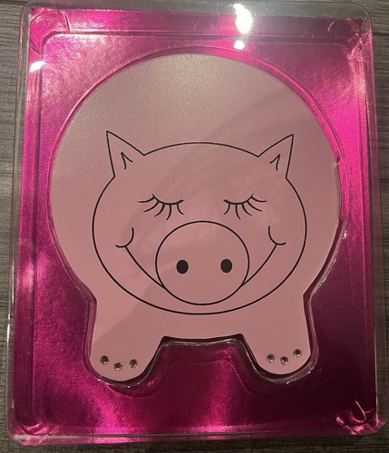 Pink pig embellished metal - pig,