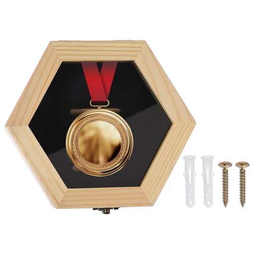Medal display case wooden - display,