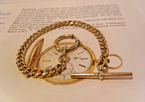 Pocket watch chain 10ct rose - pocket,