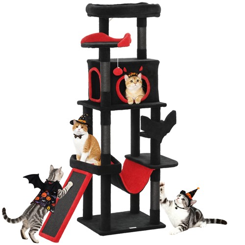 Pawhut 152cm gothic cat tree - cat,