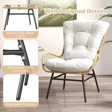 Patio Wicker Chair w/ Soft