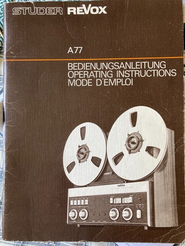 Rare revox a77 inch reel - revox, 1/4