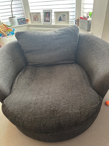 Grey swivel round cuddle - , sofa