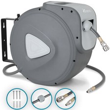 TRESKO Compressed Air Hose Reel 20m 1/4" Compressor Drum Garage Workshop Wall