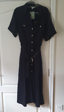 H&M Black Shirt Dress Maxi