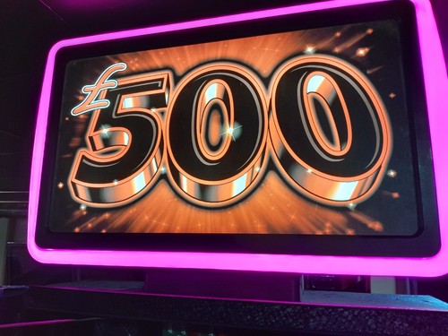 500 jackpot fruit machine - £500,