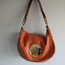 Mulberry Daria Satchel in Bright Coral Orange Calfskin Leather