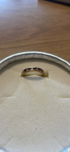 Ruby and diamond - eternity, ring