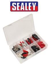 Sealey 60x Assorted Crocodile Alligator Clips Battery/Wire Test Lead AB023CA