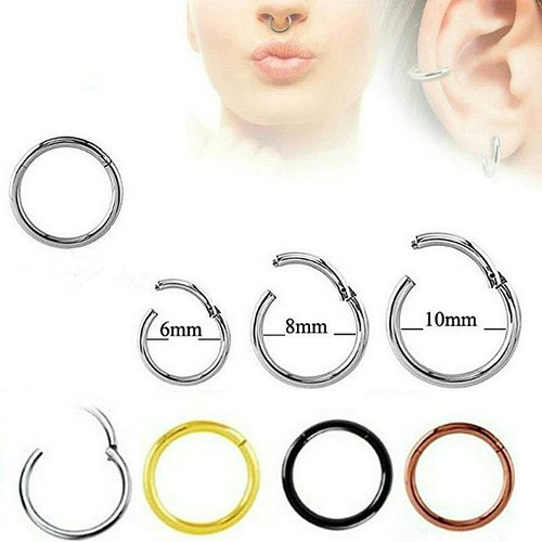 Hinged piercing clicker hoop - piercing,