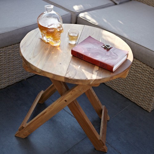 Recycled teak round folding - recycled,