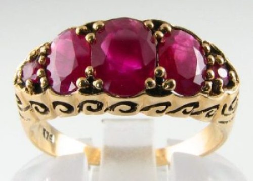 Large 9ct gold stone - large, 5