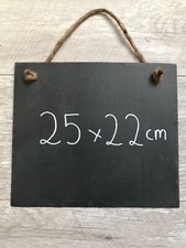 Handmade Natural Slate Chalkboard Large Message Memo Shabby Chic Wedding