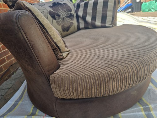 Brown corduroy swivel cuddle - brown,