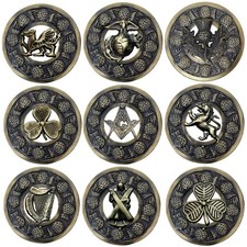 Scottish Kilt Fly Plaid Brooch