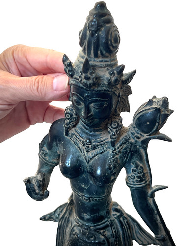 Antique bronze goddess lakshmi - antique,