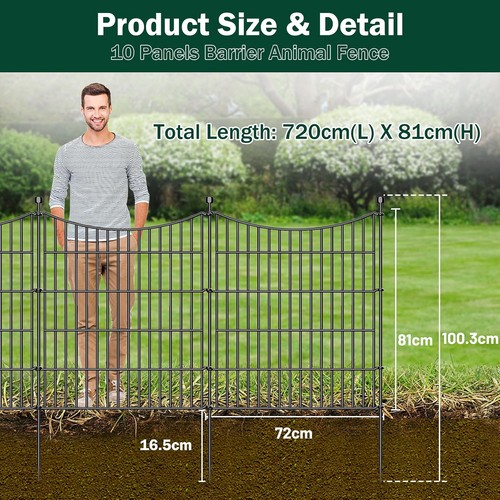 24ft long garden fence animal - 24ft,
