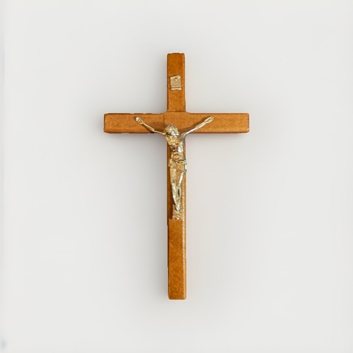 20cm wooden crucifix - wooden,