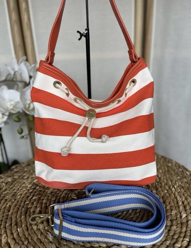 Boden striped cotton handbag