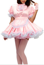 Sissy Girl Maid Pink Satin